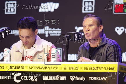 Boxers Jake Paul and Julio Cesar Chavez Jr. hold press conference for upcoming boxing mastch