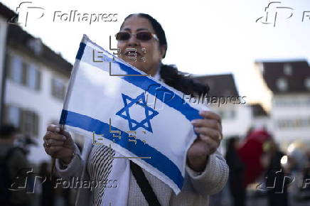 69th Eurovision Song Contest - Solidarity rally for the Israeli ESC participant Yuval Raphael