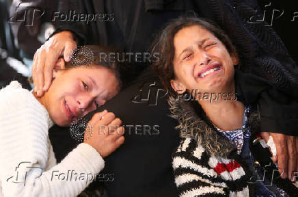 Funeral of Palestinians killed in Israeli strikes, in Khan Younis