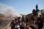 Ceasefire line between Israeli-occupied Golan Heights and Syria