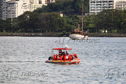 Treinamento dos bombeiros no Rio de Janeiro.