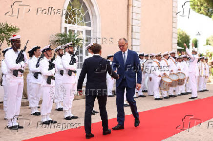 France's Macron and Germany's Merz attend a Franco-German cabinet meeting in Toulon