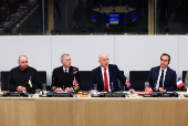 UK and France host a defence ministers meeting of the Coalition of the Willing at NATO in Brussels