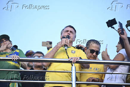 Bolsonaro ato pela anistia em Brasília