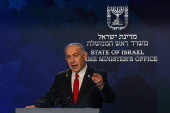 Israeli Prime Minister Netanyahu speaks attends a press conference, in Jerusalem