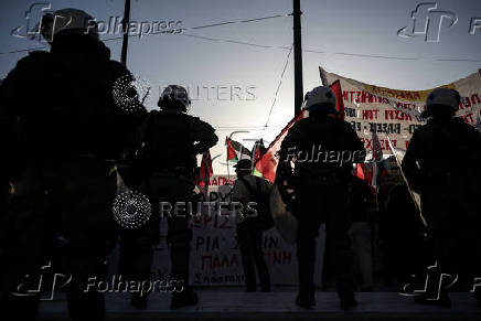 Protesters rally in Athens demanding 'Food for Gaza', amid the ongoing conflict between Israel and Hamas