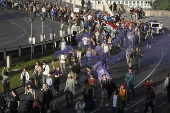Protest against draft transparency law held in Budapest