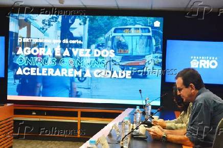 Coletiva de imprensa para apresentação fases da nova licitação do sistema de ônibus