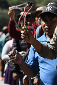 Supporters of former president Evo Morales continue with roadblocks on highway, in Parotani