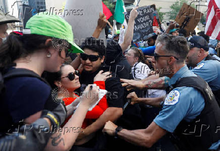 People attend the No Kings rally in Chicago