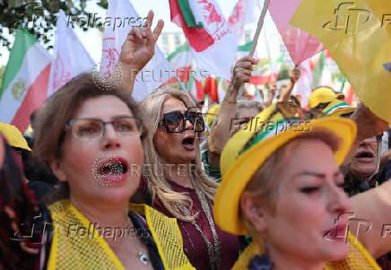 Protest against the Iranian regime, in Berlin