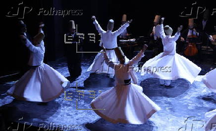 Members of Whirling Dervishes perform in Tunis