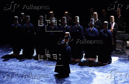 Members of Whirling Dervishes perform in Tunis
