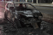 Pos Athletiba - carro incendiado