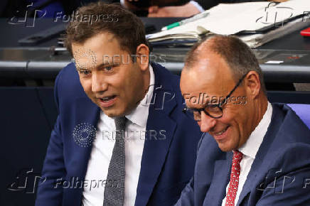German lower house of parliament Bundestag budget session, in Berlin