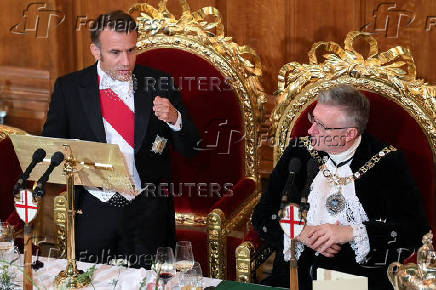 French President Macron visits Britain