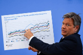 German Economy Minister Habeck presents the 2025 spring forecast