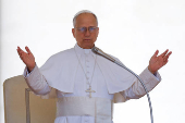 Pope Leo XIV holds the general audience in St. Peter's Square at the Vatican
