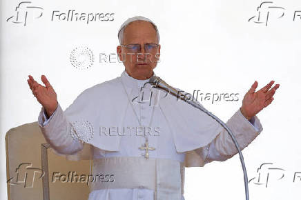 Pope Leo XIV holds the general audience in St. Peter's Square at the Vatican