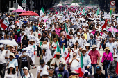 Protest during the judicial and magistrate elections, in Mexico City