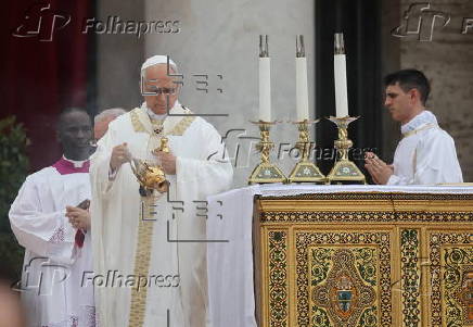 Pope Leo XIV presides over mass outside Rome's Archbasilica of Saint John Lateran