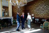 Dutch King Willem-Alexander and Queen Maxima welcome U.S. President Donald Trump at Huis ten Bosch in The Hague
