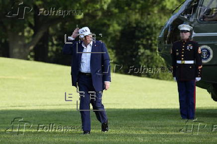 US president Trump returns to White House from weekend in New Jersey