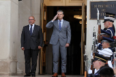 U.S. Defense Secretary Pete Hegseth meets Bahrain's Crown Prince and Prime Minister Salman bin Hamad Al Khalifa in Washington