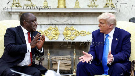 FILE PHOTO: U.S. President Donald Trump meets South African President Cyril Ramaphosa at the White House
