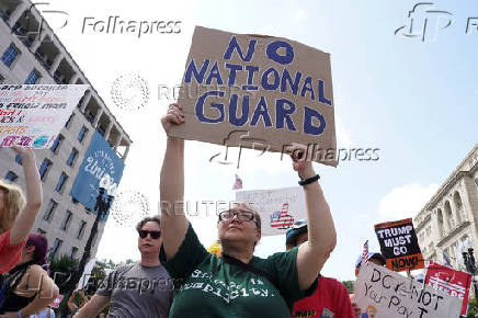 Protest following U.S. President Trump's announcement in Washington D.C.