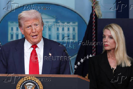U.S. President Trump meets members of the media at the White House in Washington, D.C