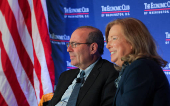 Federal Reserve Bank of Richmond President Thomas Barkin attends a conversation with the Economic Club of Washington DC