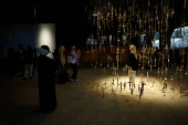 Visitors explore the 