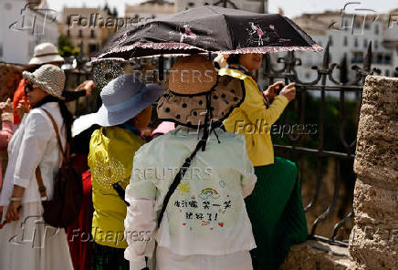 FILE PHOTO: Sunny spring day with unusually high temperatures in Ronda