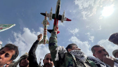 Demonstration to show solidarity with Palestinians and to condemn U.S. strikes in Yemen, in Sanaa