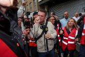 Anti-immigration activist Stephen Yaxley-Lennon at Westminster Magistrates' Court, in London