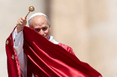Pope Leo XIV leads the mass for the Jubilee of the Ecclesial Movements, at the Vatican