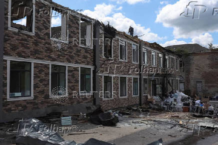 Aftermath of Russian drone and missile attacks in the city of Bila Tserkva