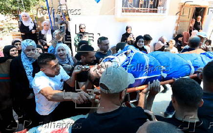Funeral of Palestinian killed by Israeli forces in the West Bank