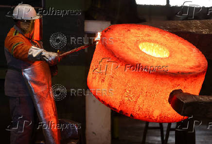 Steel workers at Dirostahl in Remscheid