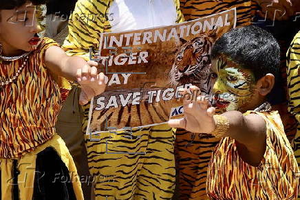Awareness campaign on International Tiger Day in Bangalore