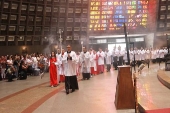 Catedral de são sebastião do rio de janeiro se prepara pra missa ao papa francisco