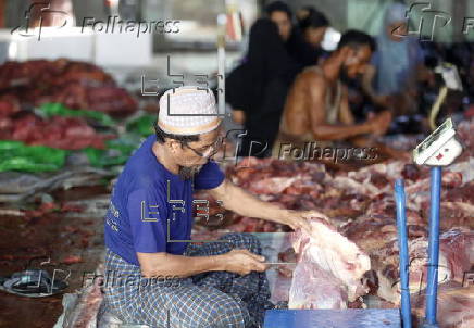 Meat distributed during Eid al-Adha celebrations in Myanmar