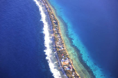 FILE PHOTO: Aerial view of Funafuti, Tuvalu?s most populous island