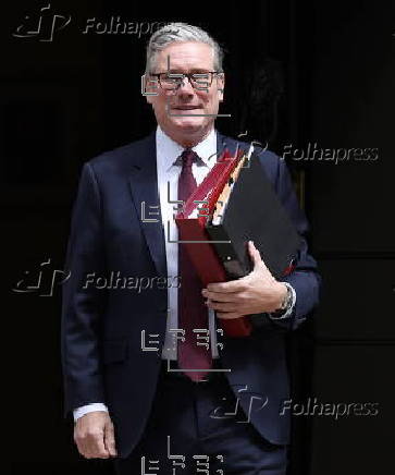 British Prime Minister Keir Starmer leaves for Prime Minister's Questions