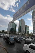 Congestionamento na avenida