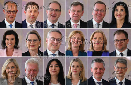 Combination picture of the German cabinet