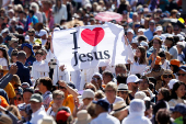 Pope Leo XIV holds the general audience in St. Peter's Square at the Vatican