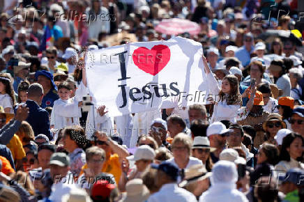 Pope Leo XIV holds the general audience in St. Peter's Square at the Vatican