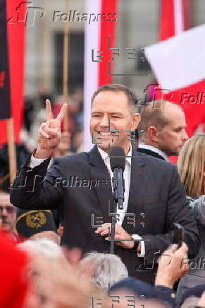 Polish presidential candidate Karol Nawrocki campaigns in Domostawa
